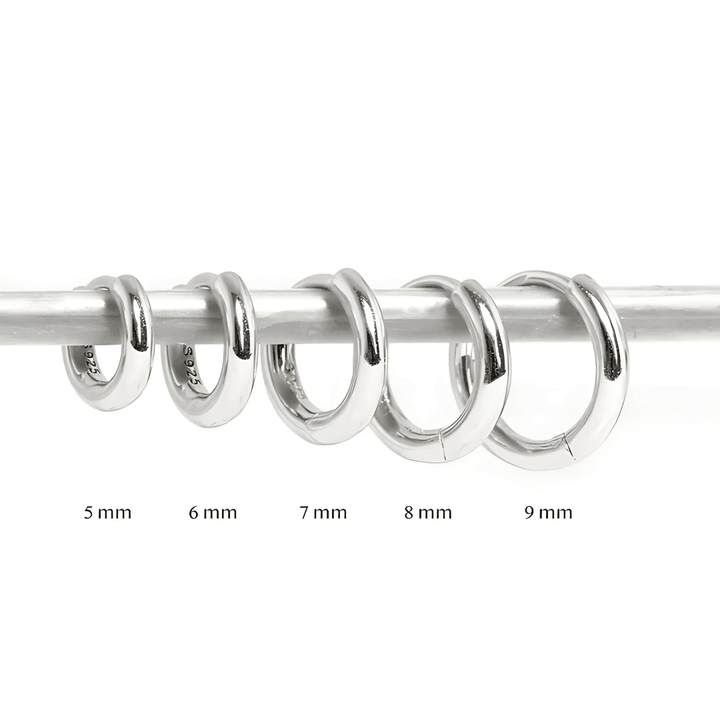 REFINED S925 THIN HOOP EARRINGS