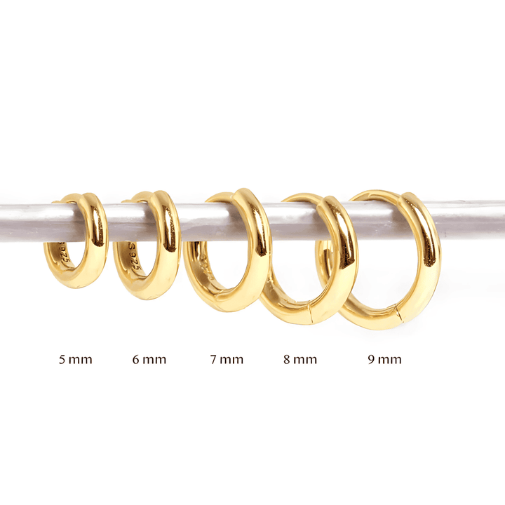 REFINED S925 THIN HOOP EARRINGS