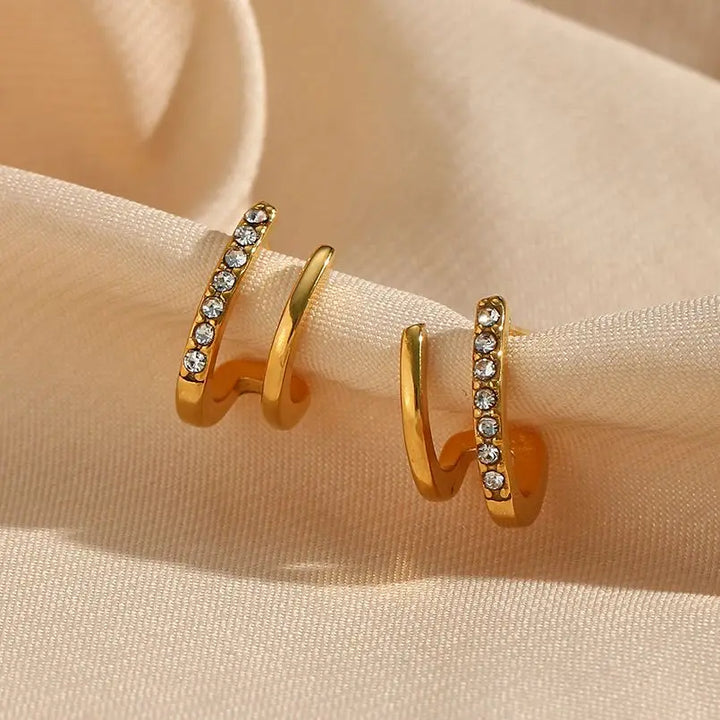 VICTORIA DOUBLE LAYER EARRINGS